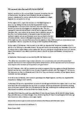 A preview of a PDF biography for Gornall, Leonard John